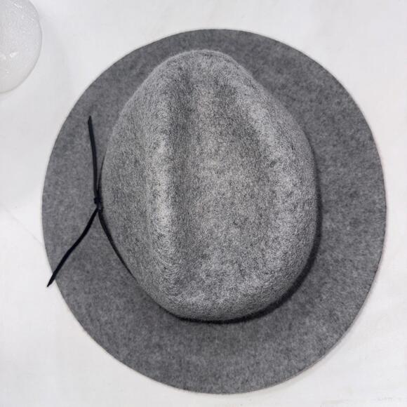 San Diego Hat Co Gray Wool Felt Fedora Hat Beaded Brim Women's One Size - Picture 6 of 10